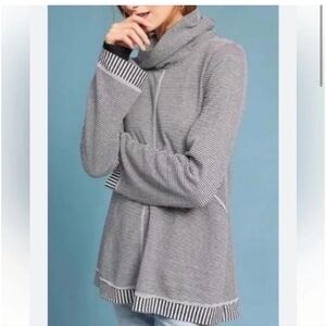 Anthropologie Maeve Tal Striped Cowl Neck Tunic